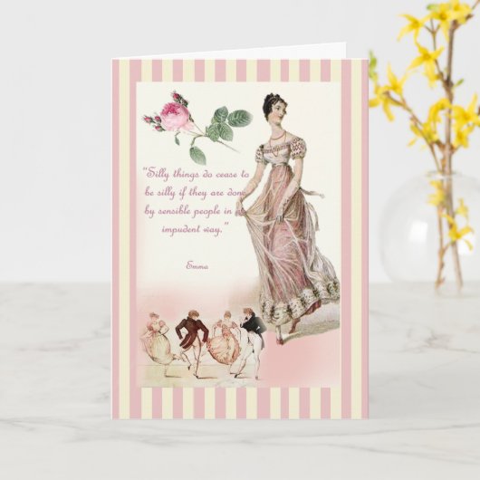 Carte Choses idiotes - Jane Austen (Fleur jaune)