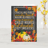 Carte Choses préférées de la saison automnale (Fleur jaune)