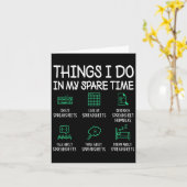 Carte Choses que je fais dans mes tableurs de temps libr (Fleur jaune)