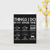 Carte Choses que je fais dans mon temps libre Motard (Fleur jaune)