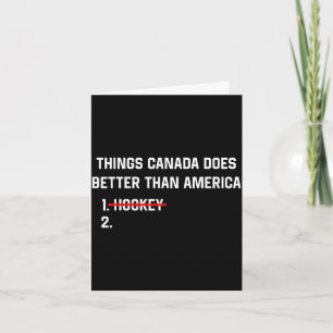 Carte Choses que le Canada fait mieux que l'Amérique drô