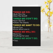 Carte Choses que nous avons faites, nous avons construit (Fleur jaune)