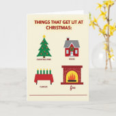 Carte Choses qui s'allument à Noël (Fleur jaune)