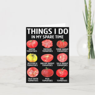 Carte Choses Rétro à Faire Pendant les Tomates de Temps