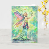 Carte Choses Simples Art Mignon de Fée à l'Aquarelle (Fleur jaune)
