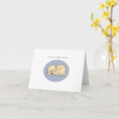 Carte Chou Chien Chien Désolé Excusez Mon Mauvais Pardon (Fleur jaune)