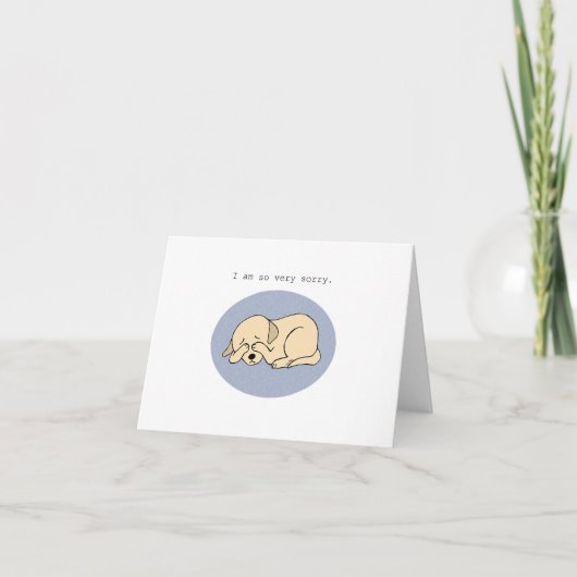 Carte Chou Chien Chien Désolé Excusez Mon Mauvais Pardon (Devant)