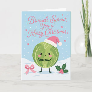 Carte Chou de Bruxelles, Joyeux Noël