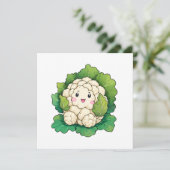 Carte Chou-fleur Kawaii (Debout devant)