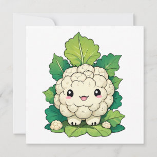 Carte Chou-fleur Kawaii