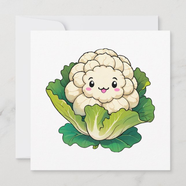 Carte Chou-fleur Kawaii (Devant)