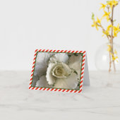 Carte Chou ornementale crème et verte avec des rayures r (Fleur jaune)