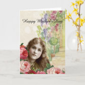 Carte Chou victorien Rose femme Floral (Fleur jaune)