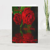 Carte Chouchou Refelcted-Heureux d'anniversaire de rose (Devant)