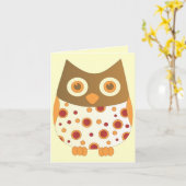 Carte Chouette (Fleur jaune)