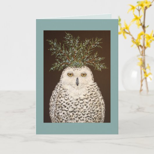 Carte Chouette (Fleur jaune)