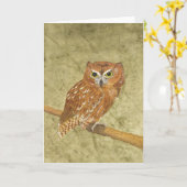Carte Chouette à cris - 'Loudmouth' (Fleur jaune)