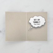 Carte Chouette barrée pour 80e Humour d'anniversaire (Intérieur)