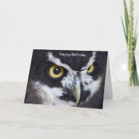 Chouette blanche et noire Anniversaire