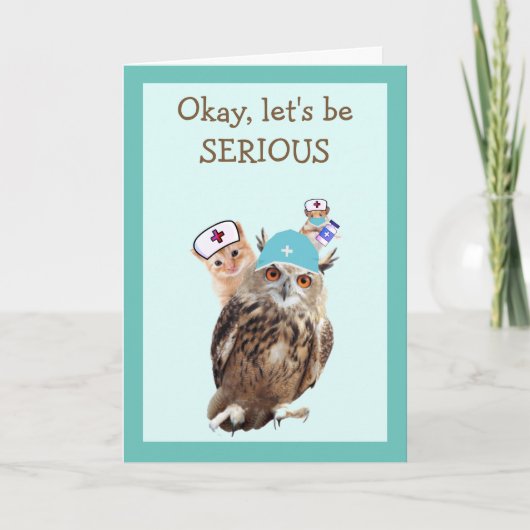 Carte Chouette, Chaton Et Souris S'En Sortent Bien (Devant)