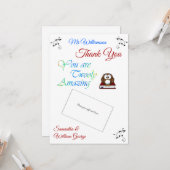 Carte Chouette d'appréciation de l'enseignant Merci Titu (Devant/Arrière en situation)