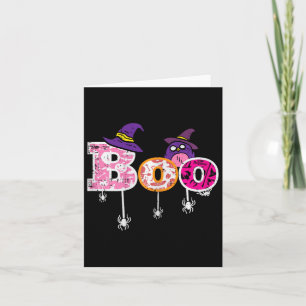 Carte Chouette d'araignée rose effrayant Costume d'Hallo