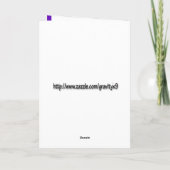 Carte Chouette de graduation sur pourpre (Dos)