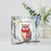 Carte Chouette de Noël (Debout devant)