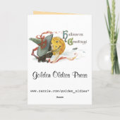 Carte Chouette d'Halloween vintage (Dos)