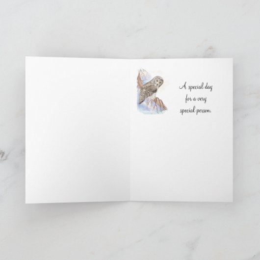 Carte Chouette du 21e anniversaire (Intérieur)