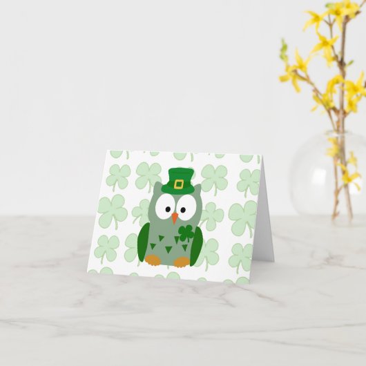 Carte Chouette épervière de St Patrick (Fleur jaune)