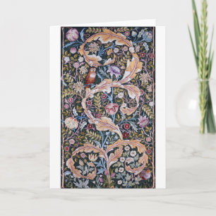 Carte Chouette et fleurs, William Morris