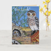 Carte Chouette Fête des Mères Humour Bébé Chouette Sud-O (Fleur jaune)