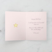 Carte Chouette mignonne avec fleurs et voiles d'annivers (Intérieur)