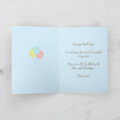 Carte Chouette mignonne et voiles d'anniversaire modifia (Intérieur)