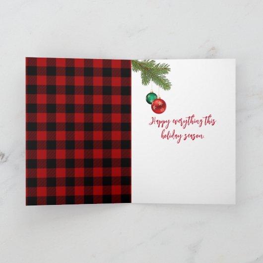 Carte Chouette Neige De Noël Sur Plaid (Intérieur)