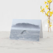 Carte Chouette Neige Volant En Hiver (Fleur jaune)