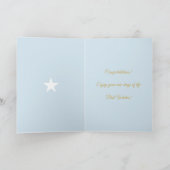 Carte Chouette sage sur fond bleu clair Félicitations (Intérieur)
