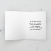 Carte Chouette s'envole au-dessus des nuages sur le ciel (Intérieur)