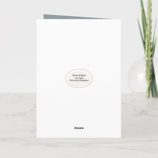 Carte Chouette Sur Ancien Poste De Clôture Pour Annivers (Dos)