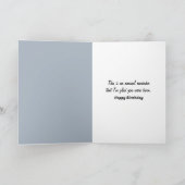 Carte Chouette sur une clôture avec lune rose (Intérieur)