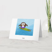 Carte chouette surfeur (Dos)
