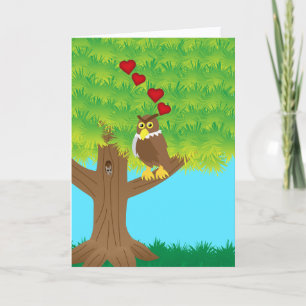 Carte Chouette t'aime toujours