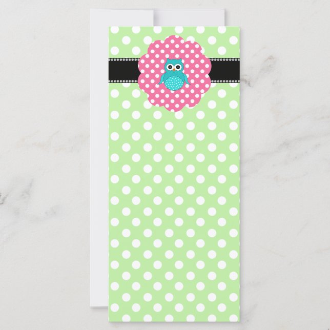 Carte Chouette turquoise (Devant)