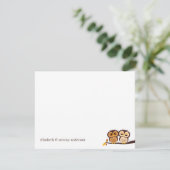 Carte Chouettes à thème d'automne Merci Mariage (Debout devant)