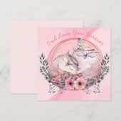 Carte Chouettes mignonnes (Devant / Derrière)