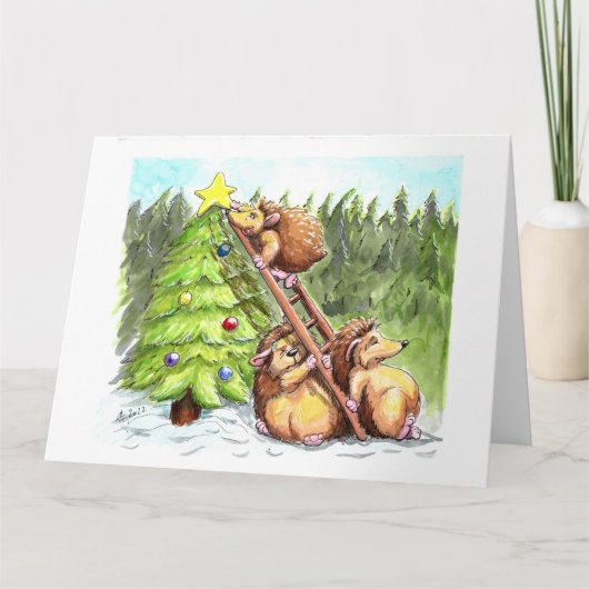 Carte choupissons de Noël (Devant)