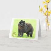 Carte Chow Chow 9B008D-25 (Fleur jaune)