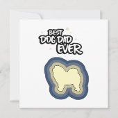 Carte Chow Chow Blue Meilleur Chien Papa Je T'Ai Jamais (Devant)
