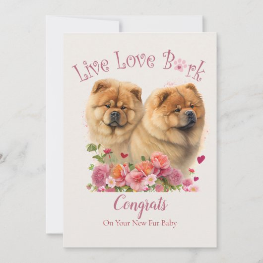 Carte Chow Chow Chig Adoption, Gotcha Day (Devant)